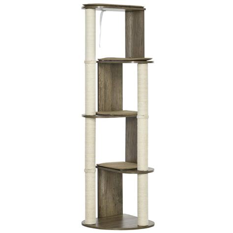 Buy Multi-Lever Cat Tree, Activity Center Cat Tower with Jute ...