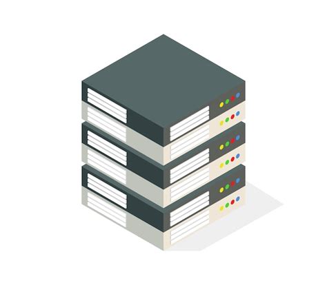 Serveur isométrique | Vecteur Premium