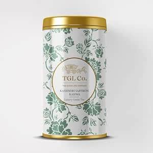 TGL Co. Kashmiri Kahwa Tea (50g Tin Can) | Saffron-Infused Aromatic ...