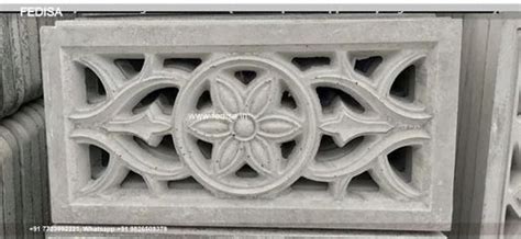 cement jali blocks balcony railing design for house front brown ...