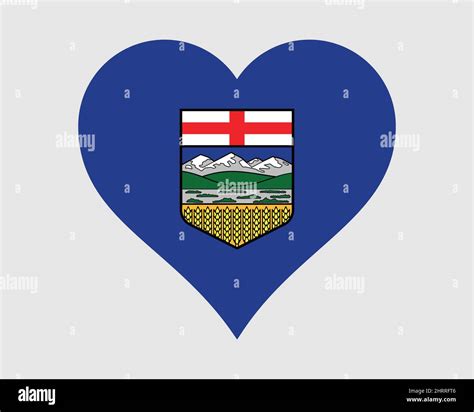 Alberta Canada Heart Flag. AB Canadian Love Shape Province Flag ...
