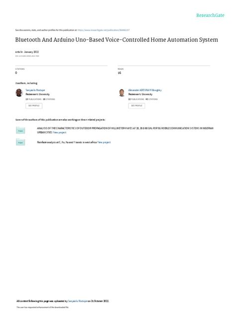 Bluetooth And Arduino Uno-Based Voice-Controlled Home Automation System: A Low-Cost Solution for ...