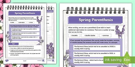 Spring Parenthesis Activity