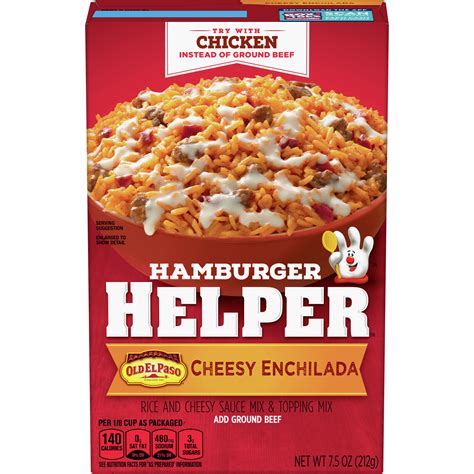 Hamburger Helper Beefy Cheesy Enchilada Box, 7.5 oz - Walmart.com