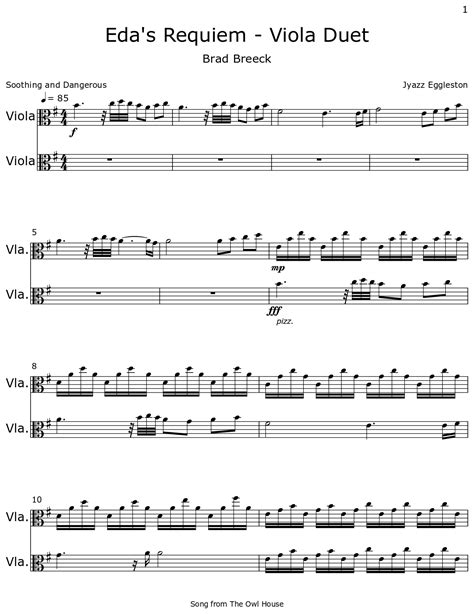 Eda's Requiem - Viola Duet - Sheet music for Viola