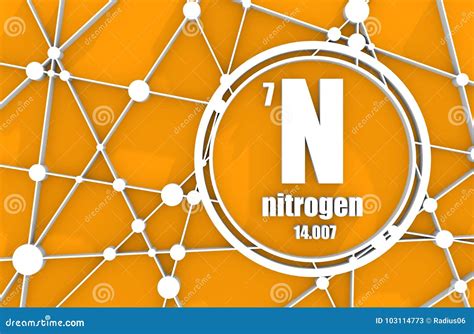 Nitrogen chemical element. stock illustration. Illustration of abstract - 103114773