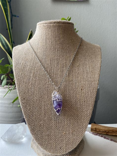 Handcrafted Amethyst Crystal Necklace | Amethyst crystal necklace ...