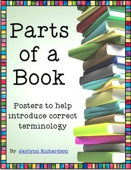 Parts of a Book Posters by Jaylynn Richardson | TPT