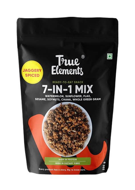 True Elements 7-in-1 Mix Jaggery Spiced 250g - Fibre Rich Healthy ...