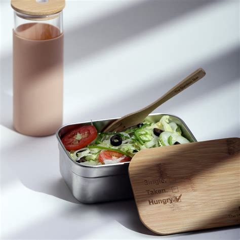 Bamboo Lid Stainless Steel Lunch Box | Bento Box | Tiffin | Containers ...