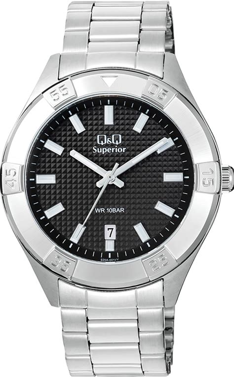 Buy Q&Q Superior Analog Watch for Men – Black Dial, Stainless Steel ...