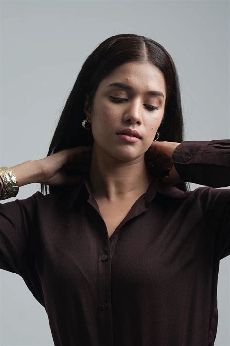 Brown Linen Formal Office Shirt for Women | H.O.P – HOUSE OF PROFESSIONALS