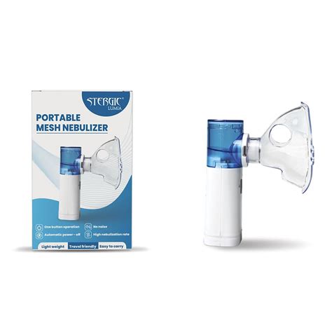 STERGIC Lumia Portable Mesh Nebulizer Handheld, One Touch Operation, No ...