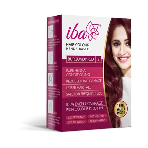 Buy Iba Hair Colour for Women - Burgundy Red, 70g | 100% Pure Henna ...