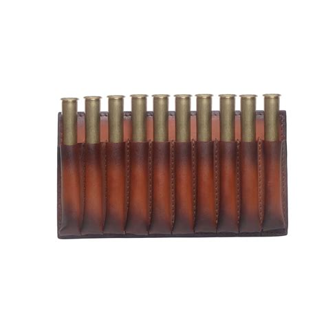 Tan Leather Riffle Ammunition Belt Case by Brune & Bareskin (MTO)