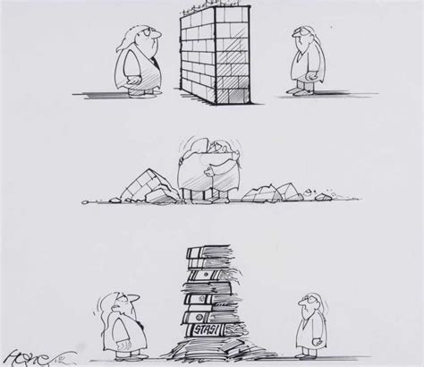 Auktion Vier Karikaturen. Steiger Ivan, sowie Walter Hanel und Andreas ...