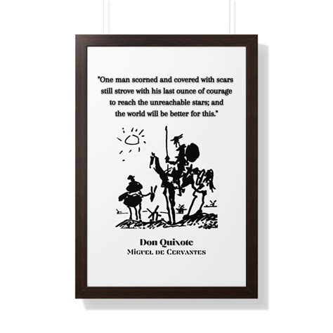 DON QUIXOTE Quote, Don Quixote Wall Art, Michael De Cervantes, Quote ...