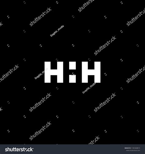 Initial White Letter H Hh Hhh Stock Vector (Royalty Free) 1185368815 ...