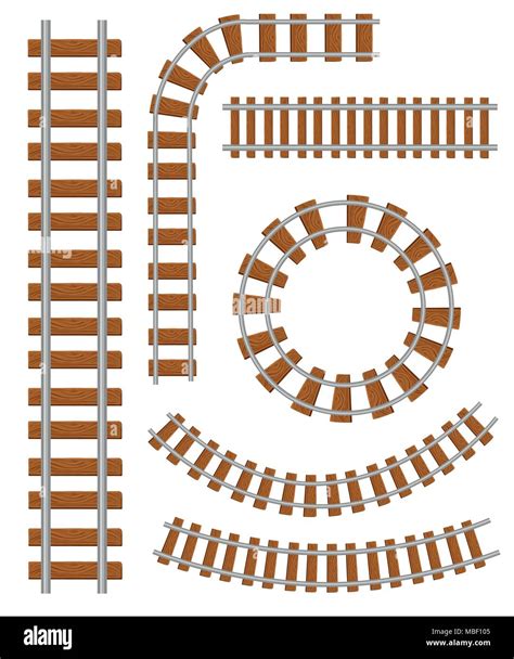 Curved Train Tracks Clipart
