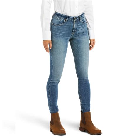Ariat Premium High Rise Ladies Skinny Jean - Ocean Blue/Cameron