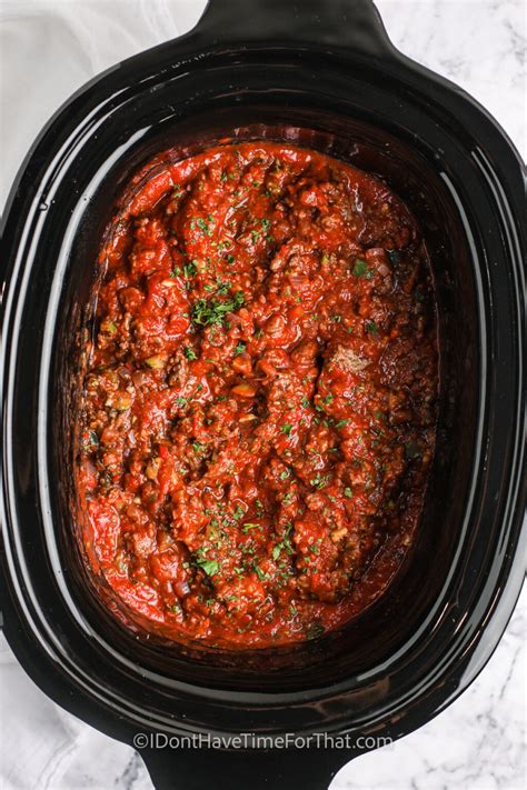 Slow Cooker Spaghetti Sauce - I Don't Have Time For That!