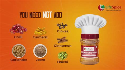 Lifespice Chicken Biryani Spice Mix - 150g Jar | Easy to cook premix