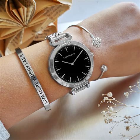 Shop Joker & Witch Silver Watch Bracelet Set For Women Online