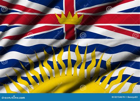 Flag of British Columbia stock illustration. Illustration of flag ...