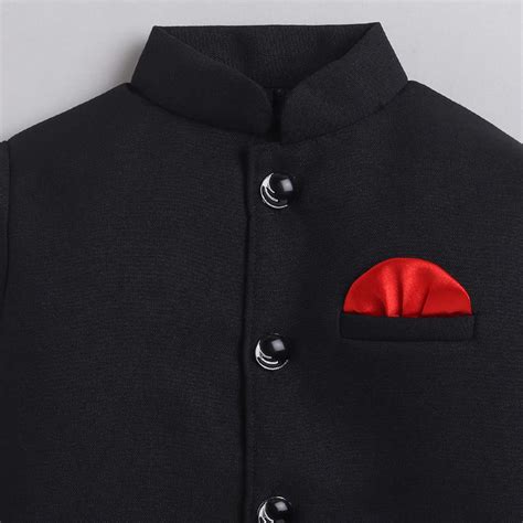 Shop Online Boys Black Solid Coat and Pant Formal Set at ₹1019