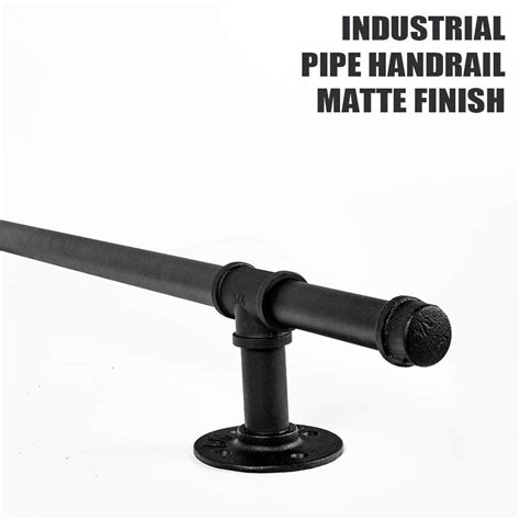 KINMADE Stair Handrail Industrial Loft Pipe Style Indoor Stair Railing ...