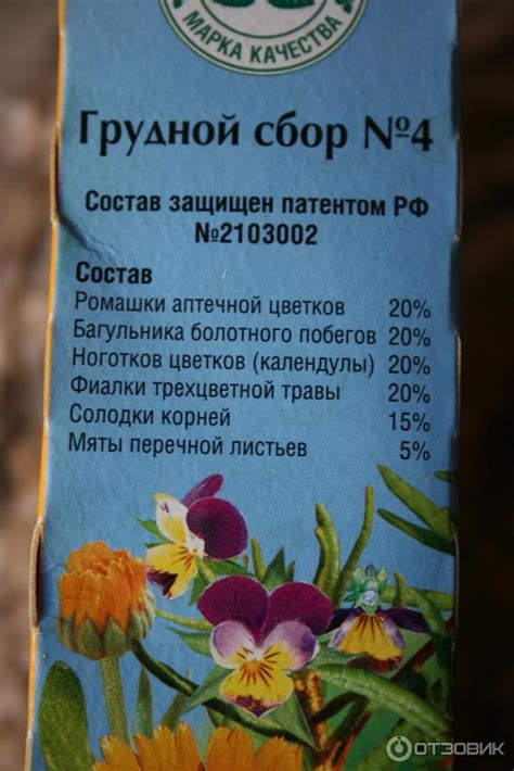 Грудной сбор состав от кашля: Грудной сбор №4 инструкция по применению ...