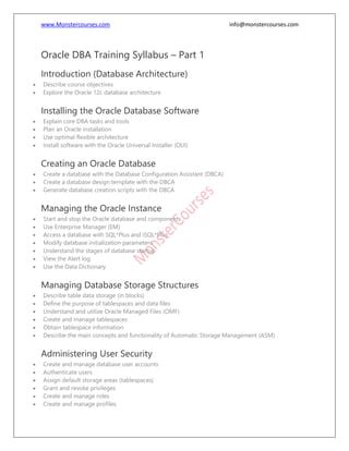 Oracle 12C Training 的图像结果
