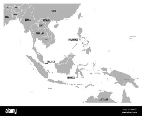 Asia Political Map Without Name