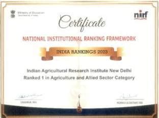 Indian Agricultural Research Institute tops NIRF ranking for ...