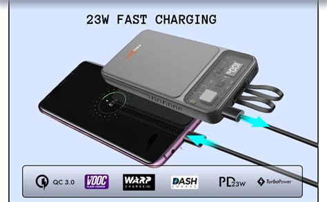 Callmate 10000mAh C-Thru Power Bank, 23W Fast Charging, Type C PD 3.0 ...