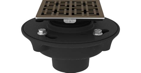 Rohl SDCI3-3142EB 3" Cast Iron Shower Drain Body Kit with Weave Cover ...