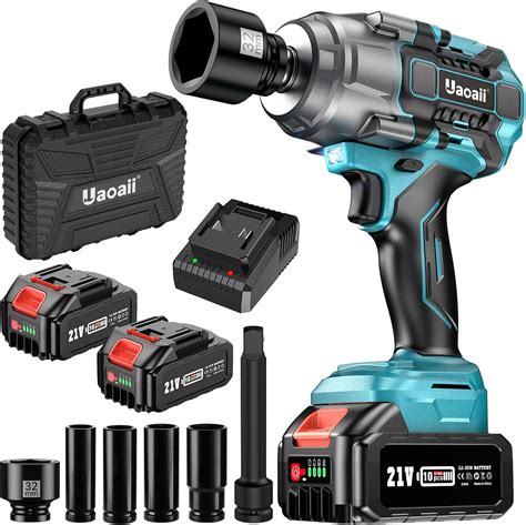Uaoaii 1300Nm(960ft-lbs) Cordless Impact Wrench Torque Beast, 1/2 ...
