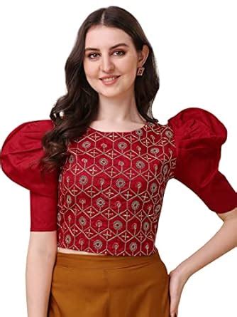 Paralians Casual Flutter Sleeves Embroidered Women Top (XX-Large, Red ...
