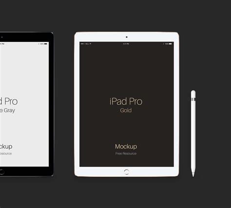 Free iPad Pro Vector Mockup (PSD)