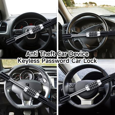 Buy టినిబిషన్ స్టీరింగ్ వీల్ లాక్, సేఫ్టీ హామర్ తో కార్ వీల్ స్టీరింగ్ ...