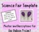 Science Fair Template - Experiment - Which produces more gas in a balloon?