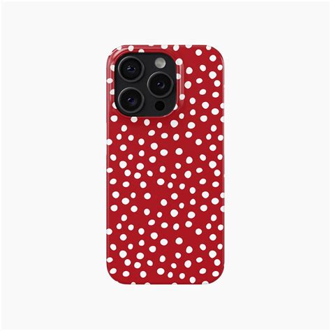 RED POLKA DOT Phone Case iPhone 15 14 13 12 11 X Xr Pro Plus Samsung ...