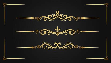 vintage border set, vector decoration 20676181 Vector Art at Vecteezy