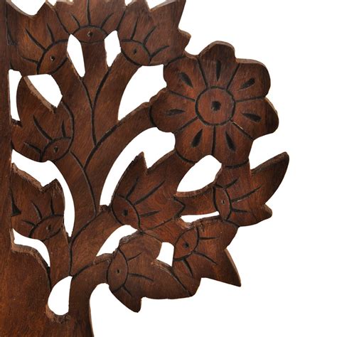Wooden Engraved & Carved Tree Of Life Book End - Book Ends Online ...