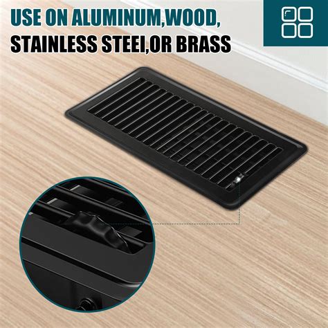 Snapklik.com : Floor Register 4x10, 12 Pack Black Floor Vent Covers ...