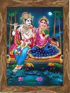 Indianara Radha Krishna Painting (4318WNT) -Synthetic Fame, 10 x 13 ...