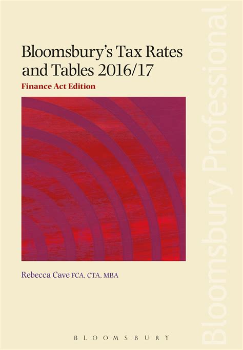 Buy Bloomsbury's Tax Rates and Tables 2016/17: Finance Act Edition Book ...