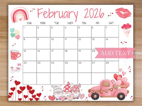 February 2026 Calendar Waterproof | Calendar Printable