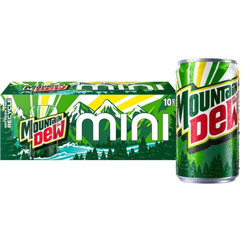 Alpha-Gal? Mountain Dew Citrus Soda Pop, 7.5 fl oz, 10 Pack Mini Cans ...