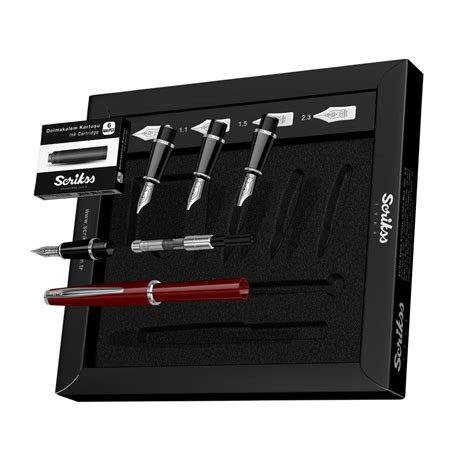 Buy Scrikss Burgundy CT Calligraphy Pen Set |Online at Makoba |Scrikss